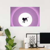 Poster Lion pourpre (Bureau à domicile)