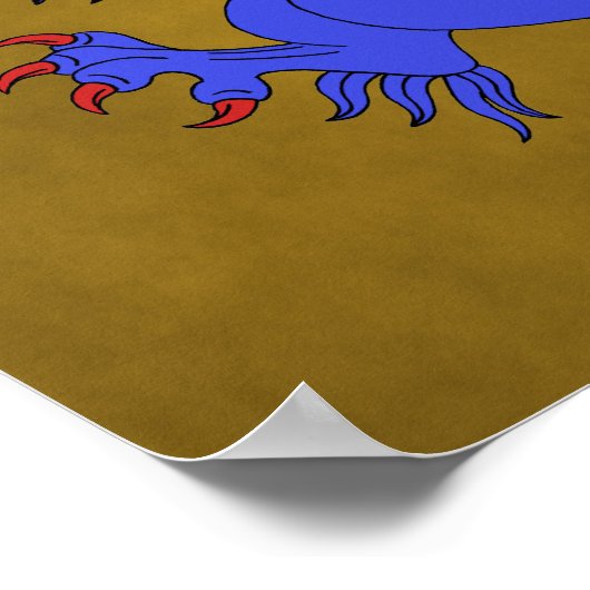 Poster Lion Rampant Azure (Coin)