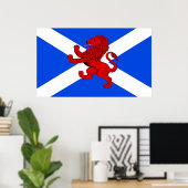 Poster Lion rampant / Drapeau écossais (Bureau à domicile)