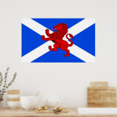 Poster Lion rampant / Drapeau écossais (Cuisine)