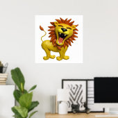 Poster Lion Rugissant Safari Baby Shower Nurserie (Bureau à domicile)