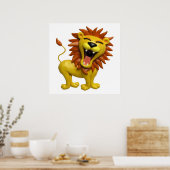 Poster Lion Rugissant Safari Baby Shower Nurserie (Cuisine)