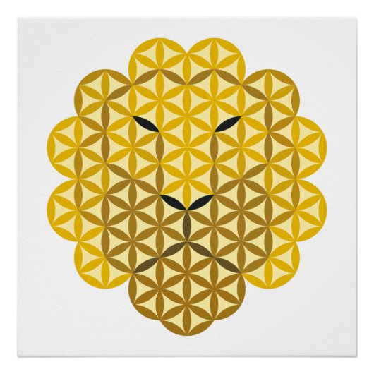 Poster Lion sacré - Lion de vie SMLB. (Devant)