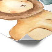 Poster Lion Safari Jungle Baby Nursery Imprimer (Coin)