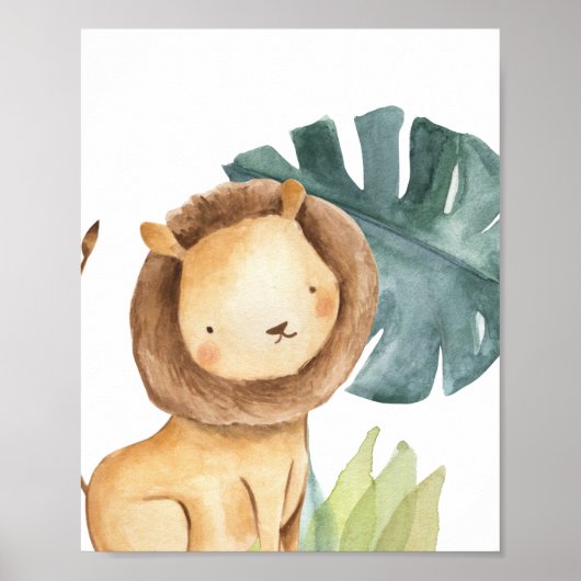 Poster Lion Safari Jungle Baby Nursery Imprimer (Devant)
