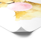 Poster Lion, Safari Jungle, Bubble Pink à la gomme, Chamb (Coin)