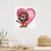 Poster Lion Saint Valentin (Cuisine)