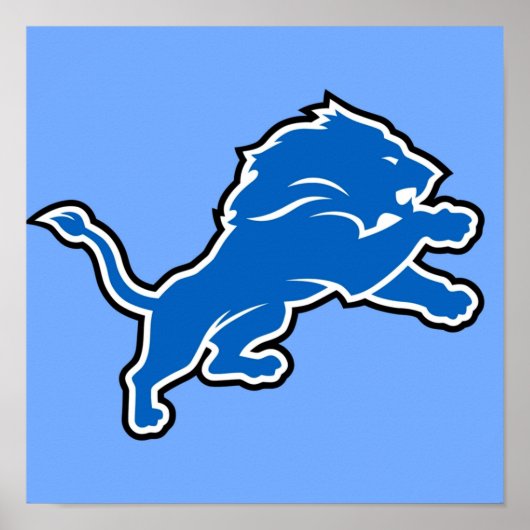 Poster lion sauvage américain detroit cats (Devant)