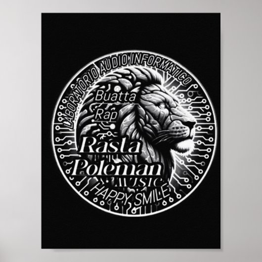 Poster Lion Sound Wall Art (Devant)