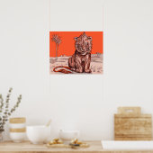 Poster lion souriant (Cuisine)