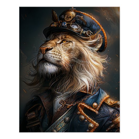 Poster Lion Steampunk (Devant)