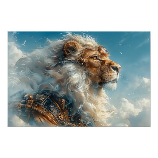 Poster Lion Steampunk (Devant)
