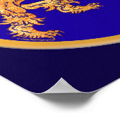 Poster Lion sur le Bouclier bleu (Coin)