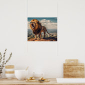 Poster Lion torride sur la montagne (Cuisine)