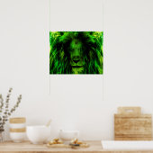 Poster Lion vert (Cuisine)