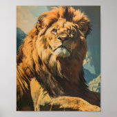 Poster Lion vintage (Devant)