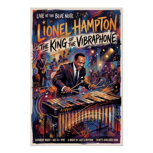 Poster Lionel Hampton Live (Devant)