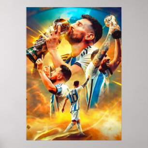 Poster lionel messi, fan de messi, art messi, maillot mes