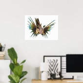 Poster Lionfish - Conception abstraite - Découpe d'une ph (Bureau à domicile)