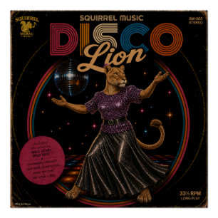 Poster Lionne Disco
