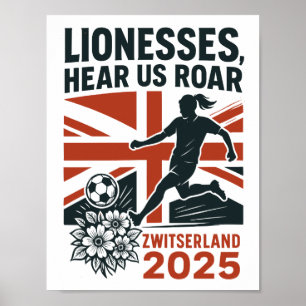 Poster Lionnes, entendez notre rugissement – Football fém