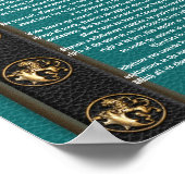 Poster Lions en laiton de cuir de Desiderata (Coin)