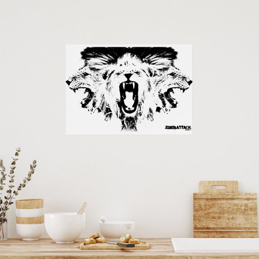Poster Lions RAWR (Cuisine)