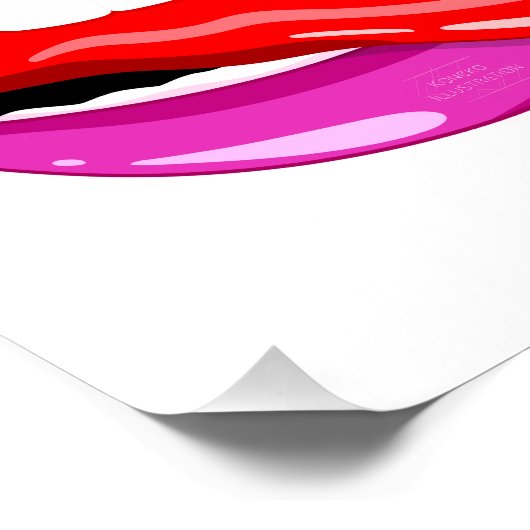 Poster Lips façon Pop'art (Coin)