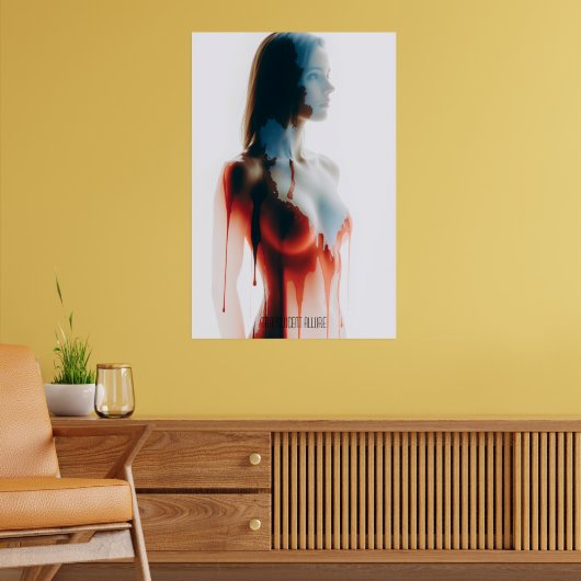 Poster "Liquid Allure" Translucide Silhouette Mur Art (Salon 2)