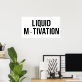 Poster Liquid Motivation Moderne Accro au Caféine (Bureau à domicile)