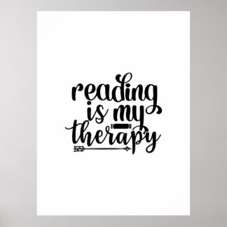 Poster Lire Art Lire est ma thérapie