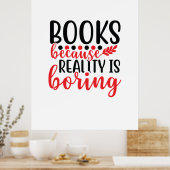 Poster Lire Des Livres D'Art Parce Que La Réalité Est Enn (Cuisine)