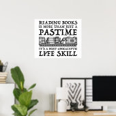 Poster Lire Des Livres Est Plus Qu'Un Simple Pastime (Bureau à domicile)