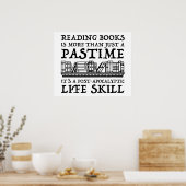 Poster Lire Des Livres Est Plus Qu'Un Simple Pastime (Cuisine)