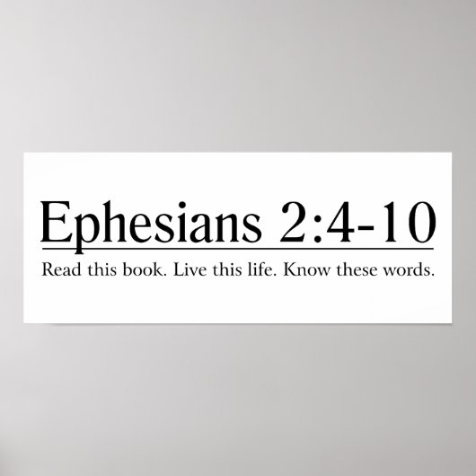 Poster Lire la Bible Éphésiens 2:4-10 (Devant)