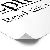 Poster Lire la Bible Éphésiens 3:14-21 (Coin)