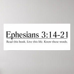 Poster Lire la Bible Éphésiens 3:14-21
