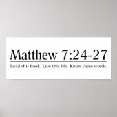 Poster Lire la Bible Matthieu 7:24-27 (Devant)