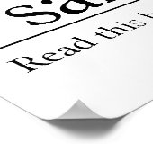 Poster Lire la Bible Psaume 91:11-12 (Coin)