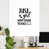 Poster Lire L'Art Juste Une Fille Qui Aime Les Livres (Bureau à domicile)