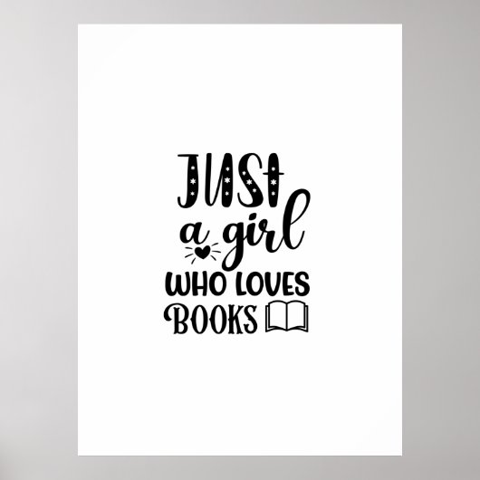 Poster Lire L'Art Juste Une Fille Qui Aime Les Livres (Devant)