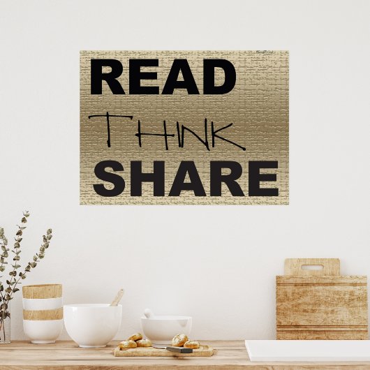 Poster Lire le partage (Cuisine)