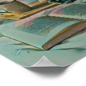 Poster Lire Livres, Boire Café (Coin)