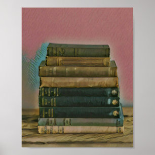 Poster Lire un cadeau d'illustration