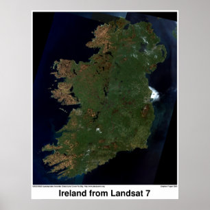 Poster L'Irlande de Landsat 7