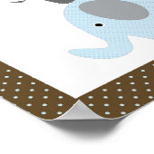 Poster Lis-moi un garçon éléphant hibou histoire de la nu (Coin)