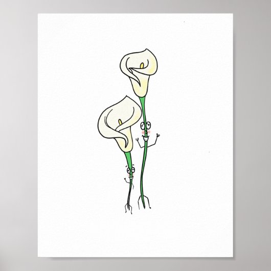 Poster lis pacifiques, thème de fleurs mignon (Devant)