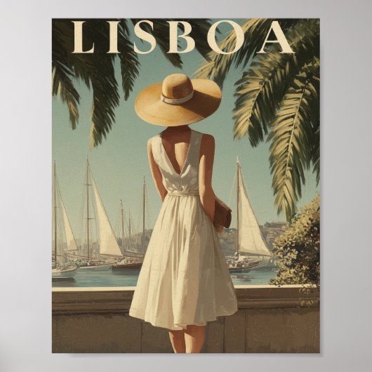 Poster Lisbon vintage fashion (Devant)