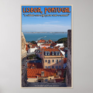 Poster Lisbonne - Bateau sur le Tejo