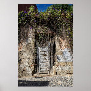 Poster Lisbonne détails Vieux Porte Portugal